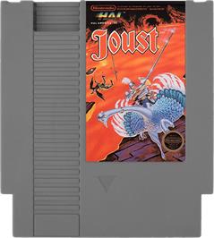 Cartridge artwork for Joust on the Nintendo NES.