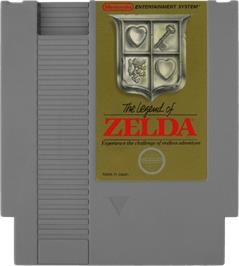 Cartridge artwork for Legend of Zelda on the Nintendo NES.