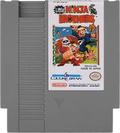 Cartridge artwork for Little Ninja Brothers on the Nintendo NES.