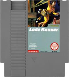 Cartridge artwork for Lode Runner on the Nintendo NES.