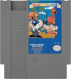 Cartridge artwork for Mappy Land on the Nintendo NES.