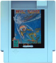 Cartridge artwork for Metal Fighter on the Nintendo NES.