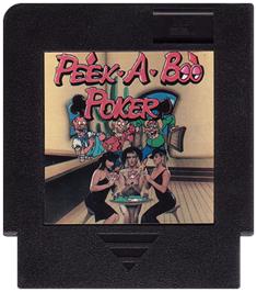Cartridge artwork for Peek-A-Boo Poker on the Nintendo NES.