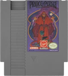 Cartridge artwork for Prince of Persia on the Nintendo NES.
