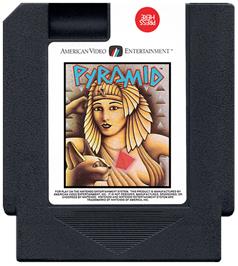 Cartridge artwork for Pyramid on the Nintendo NES.