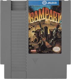 Cartridge artwork for Rampart on the Nintendo NES.