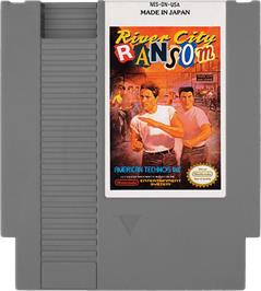 Cartridge artwork for River City Ransom on the Nintendo NES.