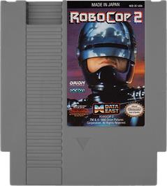 Cartridge artwork for Robocop 2 on the Nintendo NES.