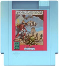 Cartridge artwork for Robodemons on the Nintendo NES.