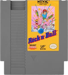 Cartridge artwork for Rock 'n Ball on the Nintendo NES.