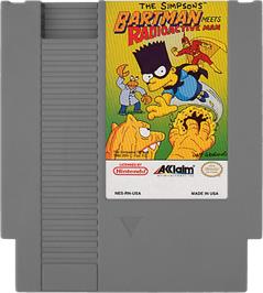Cartridge artwork for Simpsons: Bartman Meets Radioactive Man on the Nintendo NES.