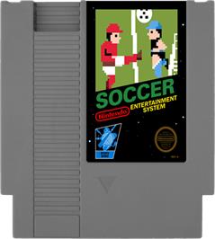 Cartridge artwork for Soccer on the Nintendo NES.