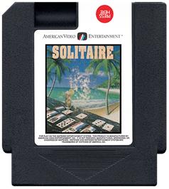 Cartridge artwork for Solitaire on the Nintendo NES.