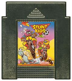 Cartridge artwork for Stunt Kids on the Nintendo NES.