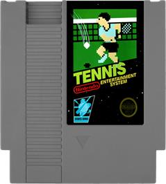 Cartridge artwork for Tennis on the Nintendo NES.