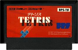 Cartridge artwork for Tetris on the Nintendo NES.