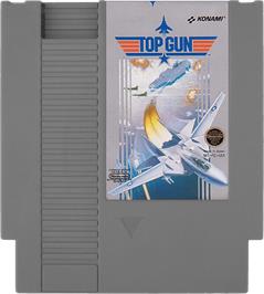 Cartridge artwork for Top Gun on the Nintendo NES.
