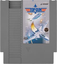 Cartridge artwork for Top Gun on the Nintendo NES.