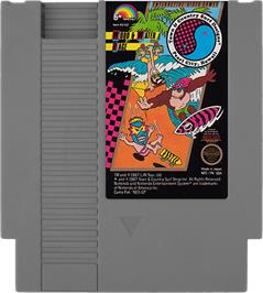 Cartridge artwork for Town & Country Surf Designs: Wood & Water Rage on the Nintendo NES.