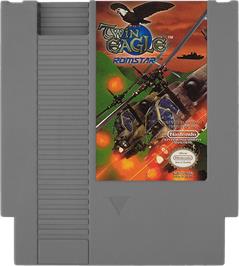 Cartridge artwork for Twin Eagle - Revenge Joe's Brother on the Nintendo NES.