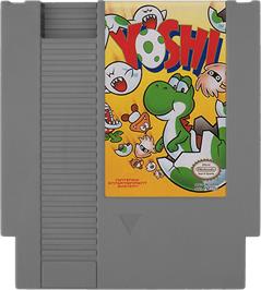 Cartridge artwork for Yoshi on the Nintendo NES.