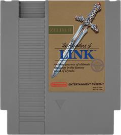 Cartridge artwork for Zelda II: The Adventure of Link on the Nintendo NES.