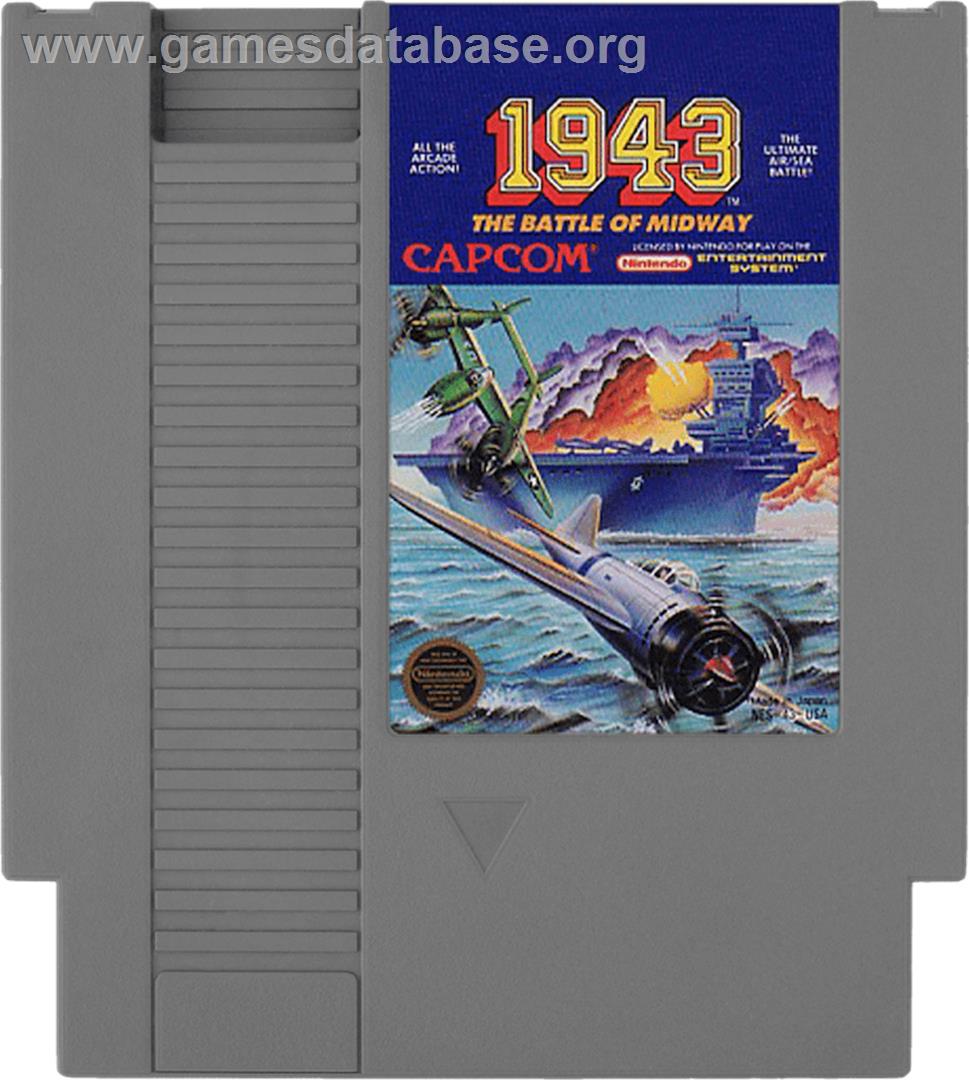 1943: The Battle of Midway - Nintendo NES - Artwork - Cartridge