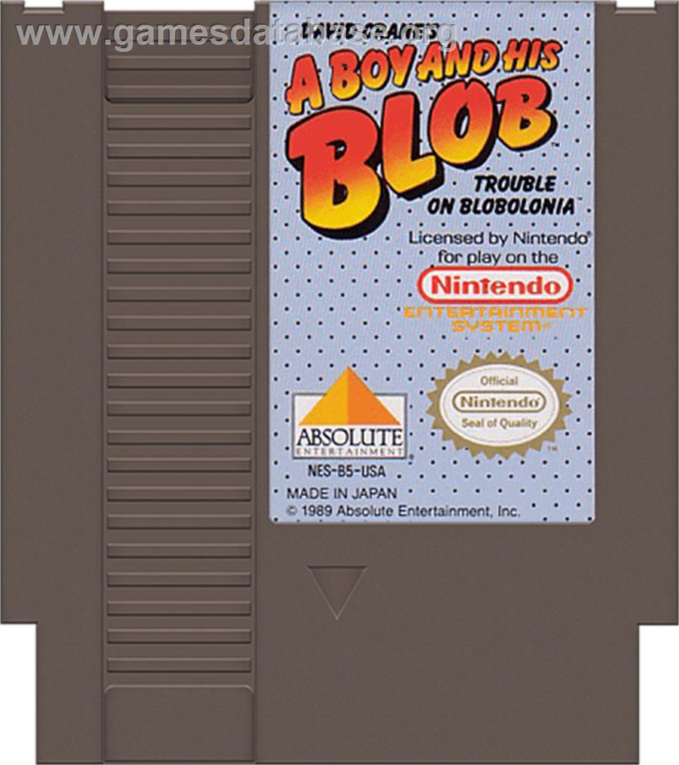 A Boy and his Blob: Trouble on Blobolonia - Nintendo NES - Artwork - Cartridge
