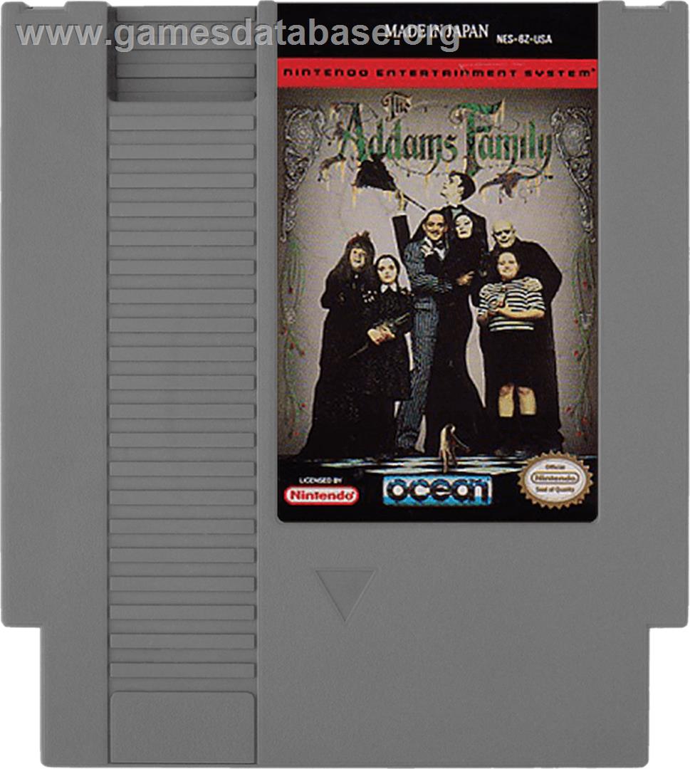 Addams Family, The - Nintendo NES - Artwork - Cartridge