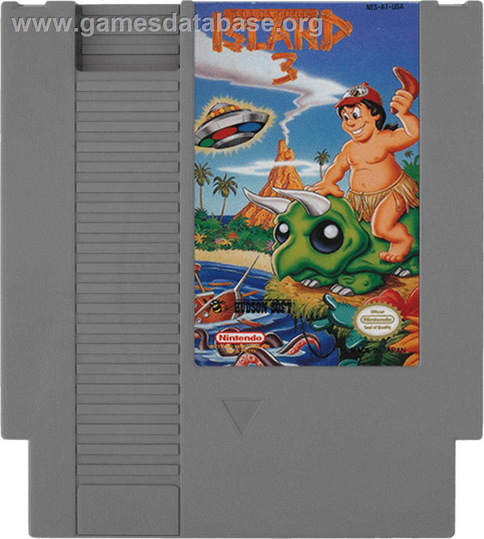 Adventure Island 3 - Nintendo NES - Artwork - Cartridge