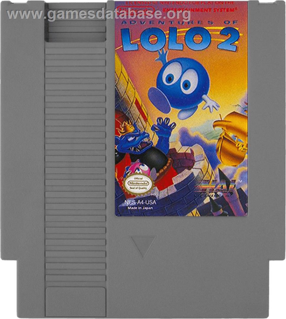 Adventures of Lolo 2 - Nintendo NES - Artwork - Cartridge