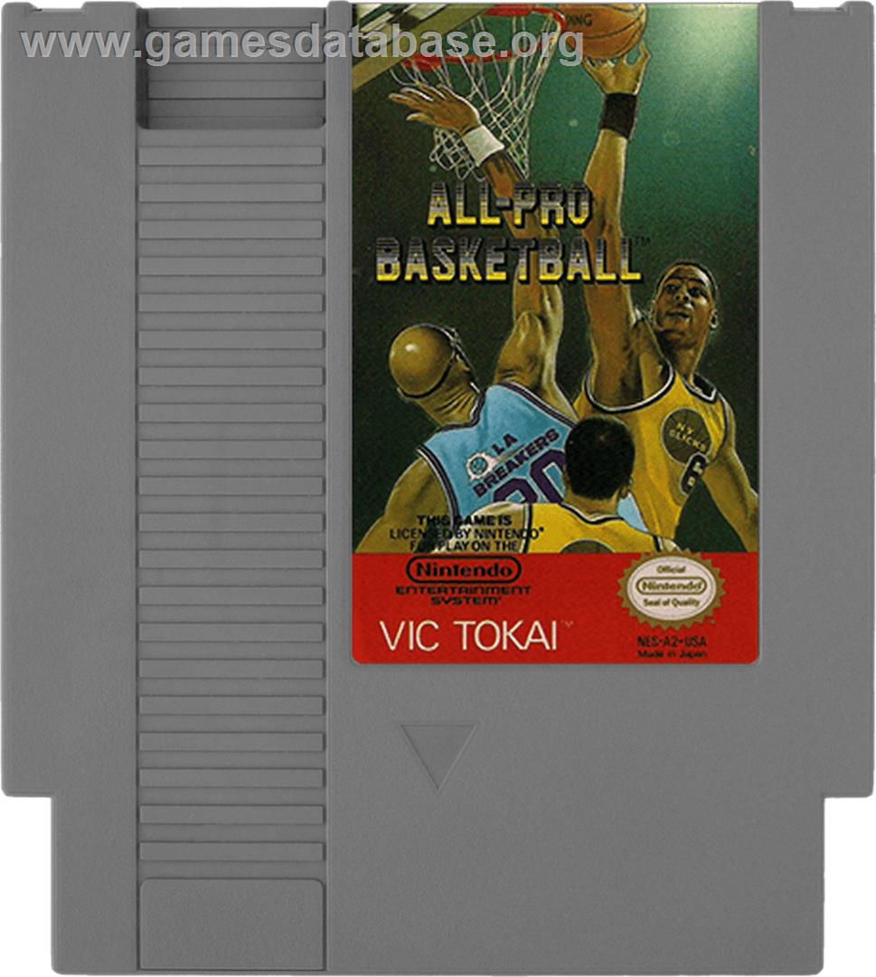 All-Pro Basketball - Nintendo NES - Artwork - Cartridge