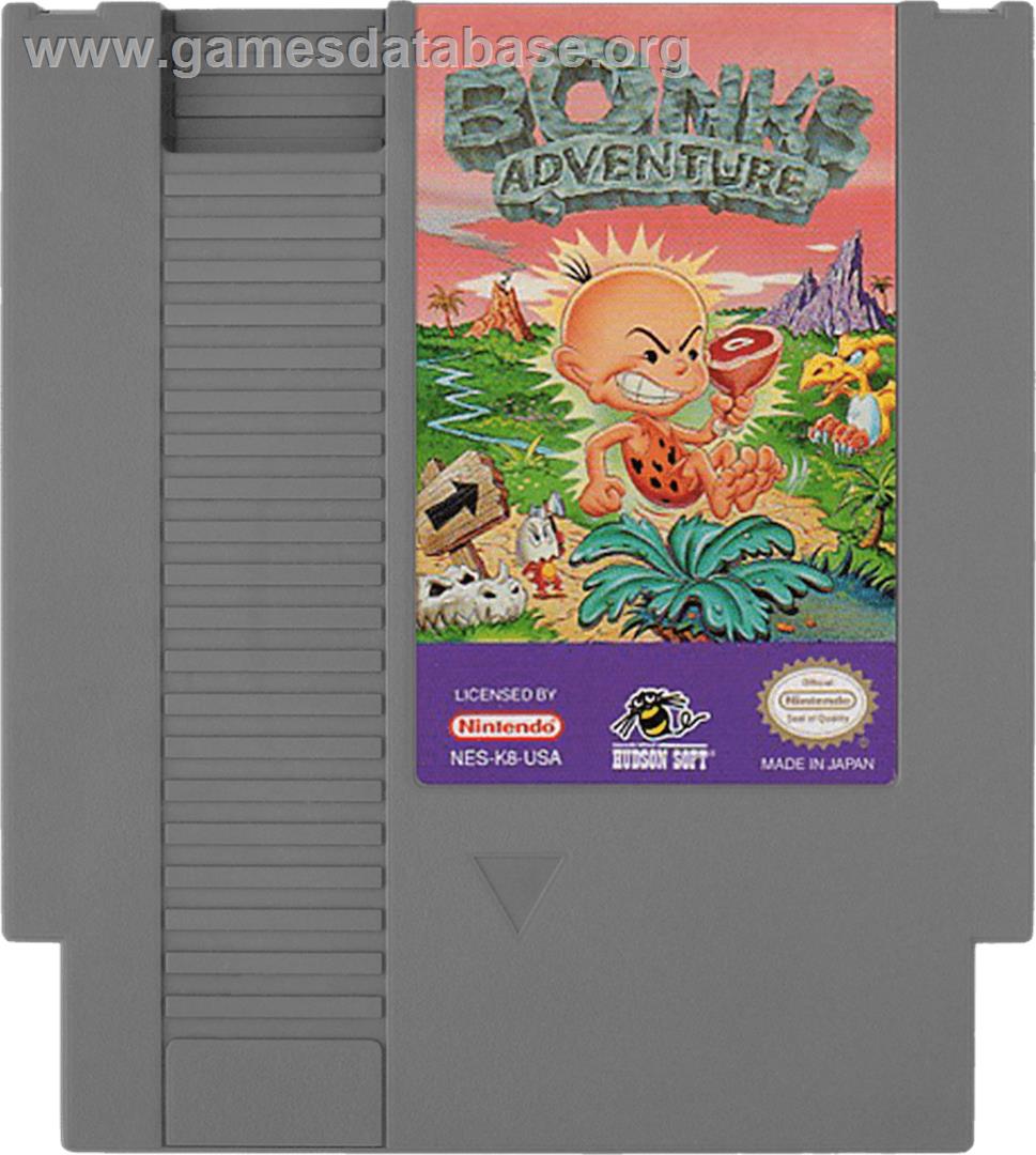 B.C. Kid / Bonk's Adventure / Kyukyoku!! PC Genjin - Nintendo NES - Artwork - Cartridge