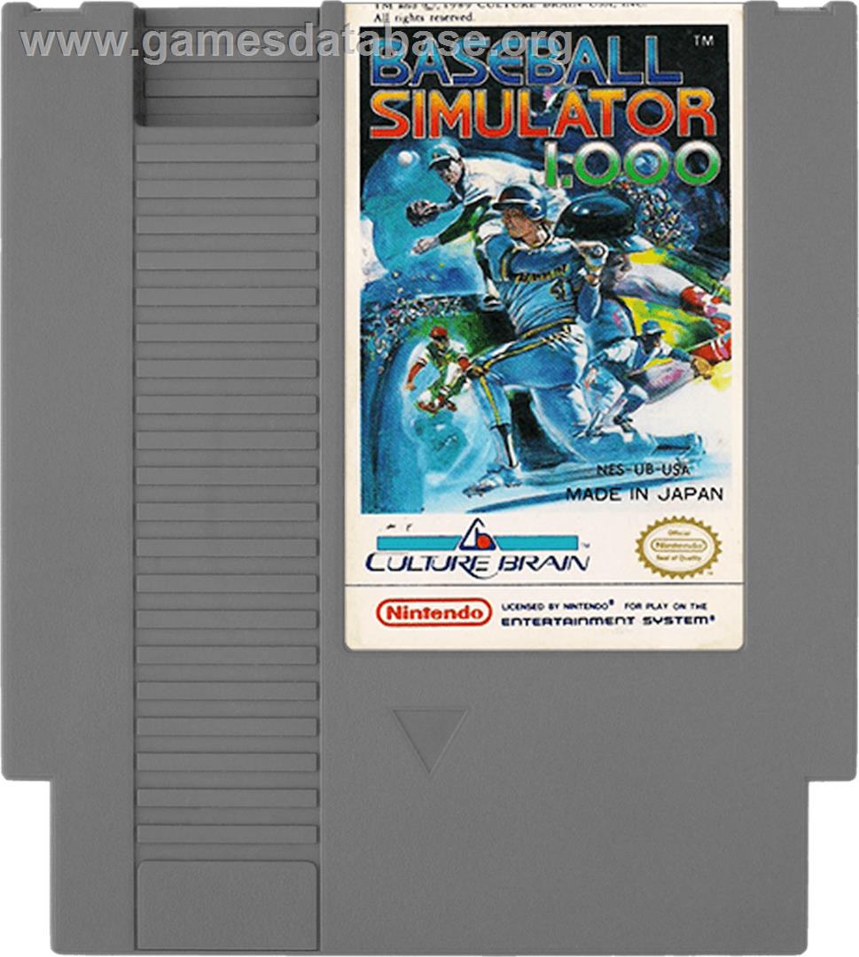 Baseball Simulator 1.000 - Nintendo NES - Artwork - Cartridge