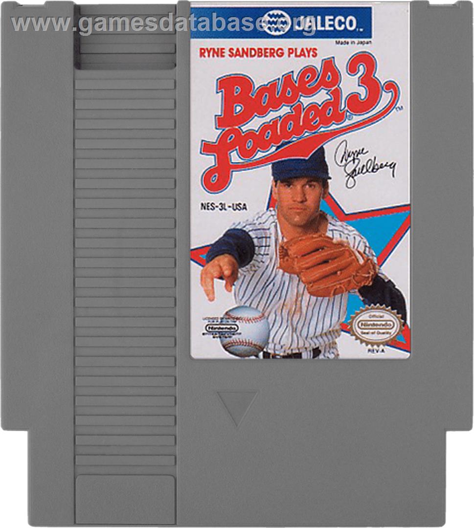 Bases Loaded 3 - Nintendo NES - Artwork - Cartridge