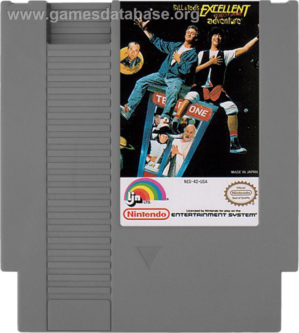 Bill & Ted's Excellent Adventure - Nintendo NES - Artwork - Cartridge