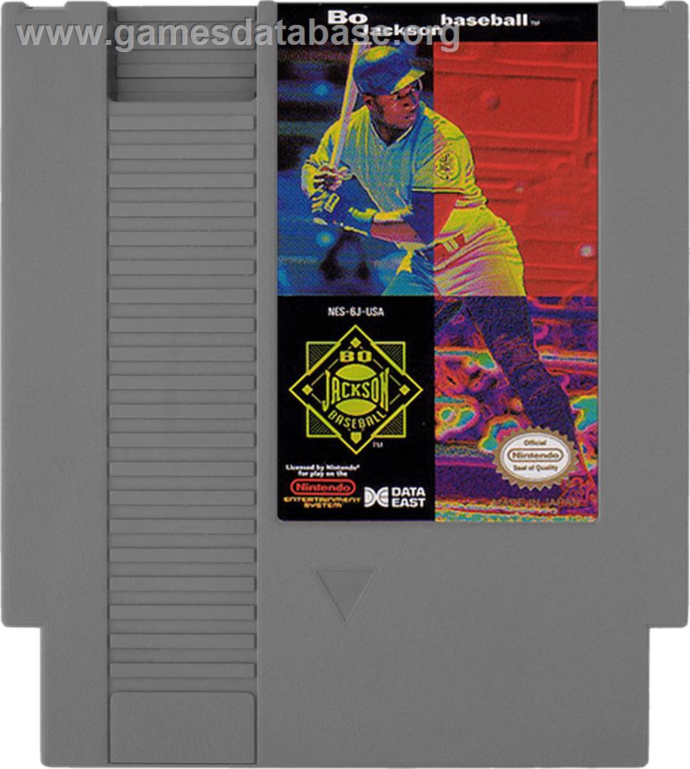 Bo Jackson Baseball - Nintendo NES - Artwork - Cartridge