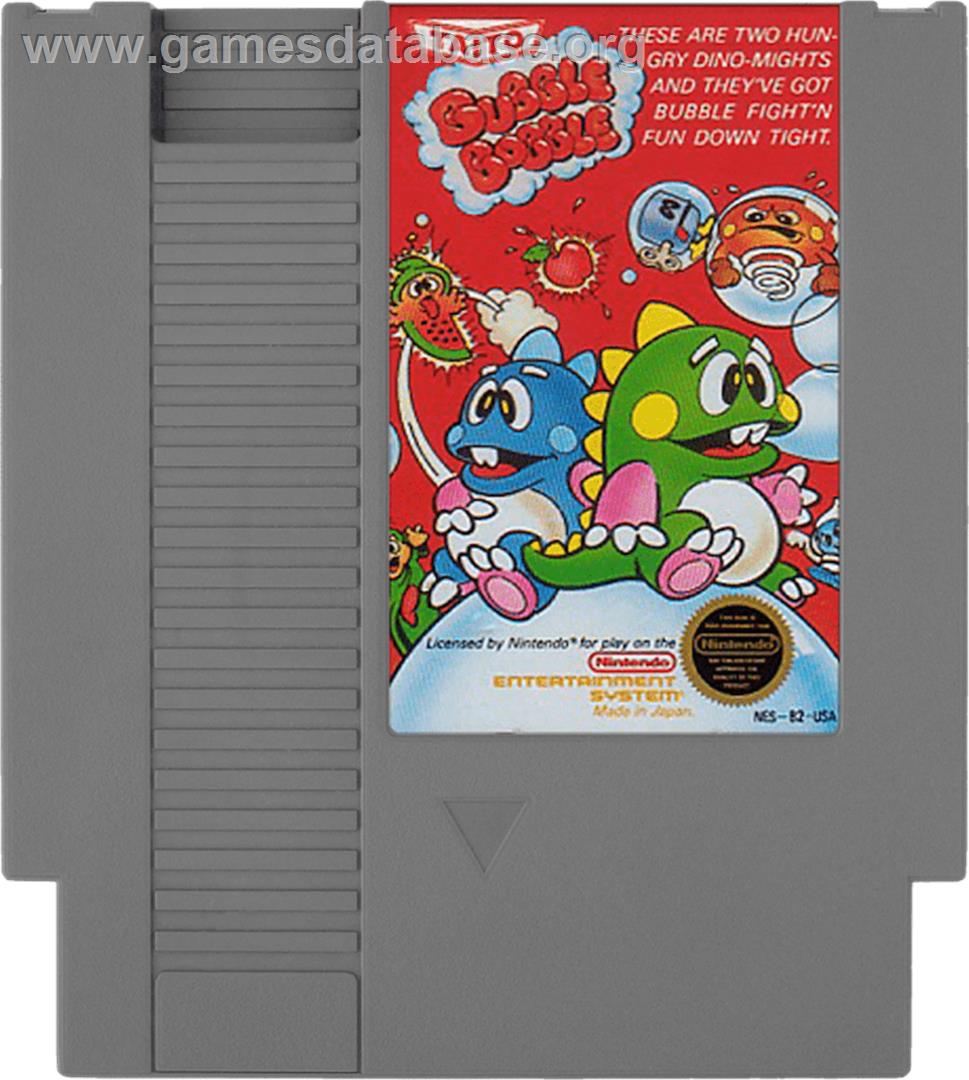 Bubble Bobble - Nintendo NES - Artwork - Cartridge