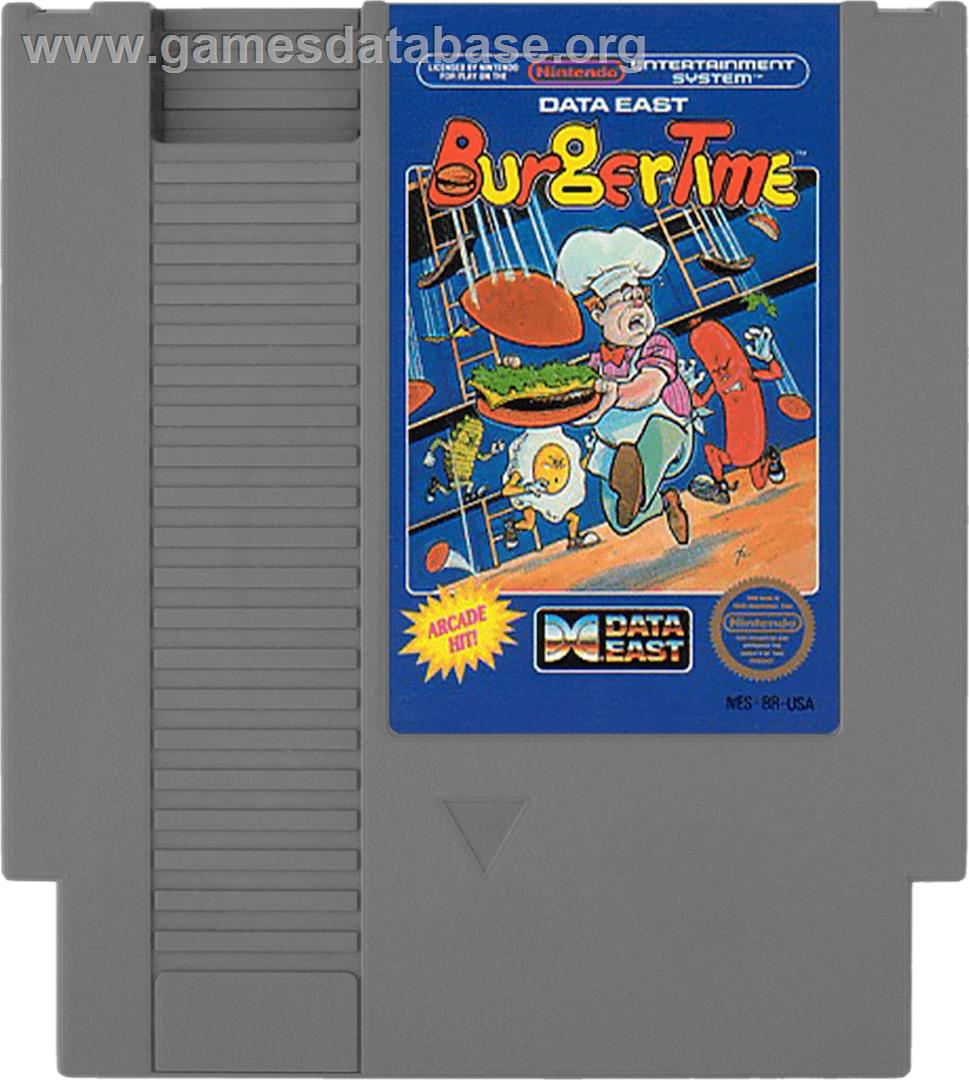 Burger Time - Nintendo NES - Artwork - Cartridge