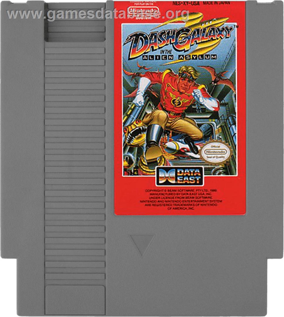Dash Galaxy in the Alien Asylum - Nintendo NES - Artwork - Cartridge