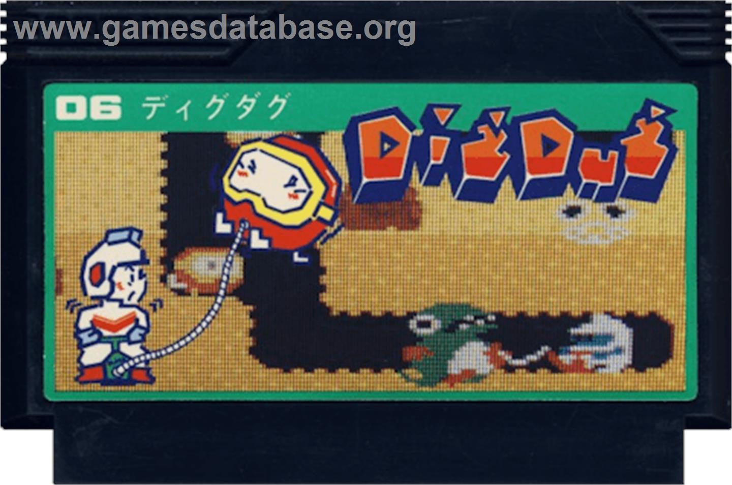 Dig Dug - Nintendo NES - Artwork - Cartridge