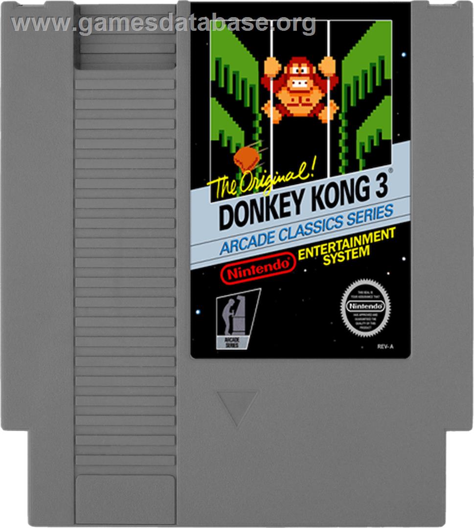 Donkey Kong 3 - Nintendo NES - Artwork - Cartridge