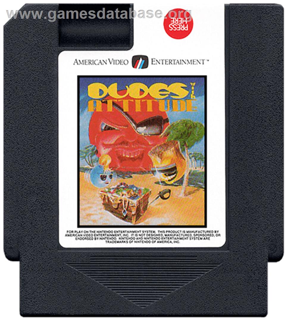 Dudes with Attitude - Nintendo NES - Artwork - Cartridge