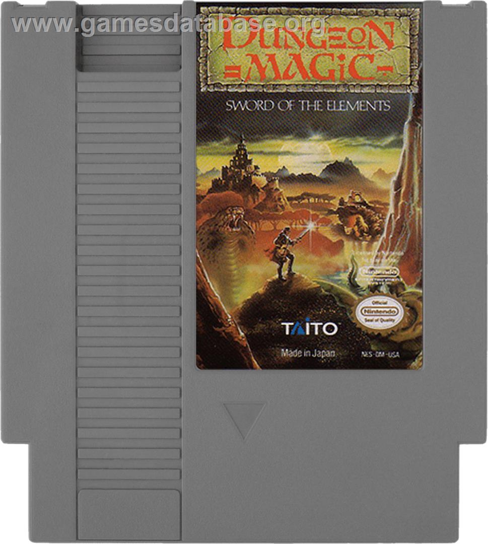 Dungeon Magic: Sword of the Elements - Nintendo NES - Artwork - Cartridge