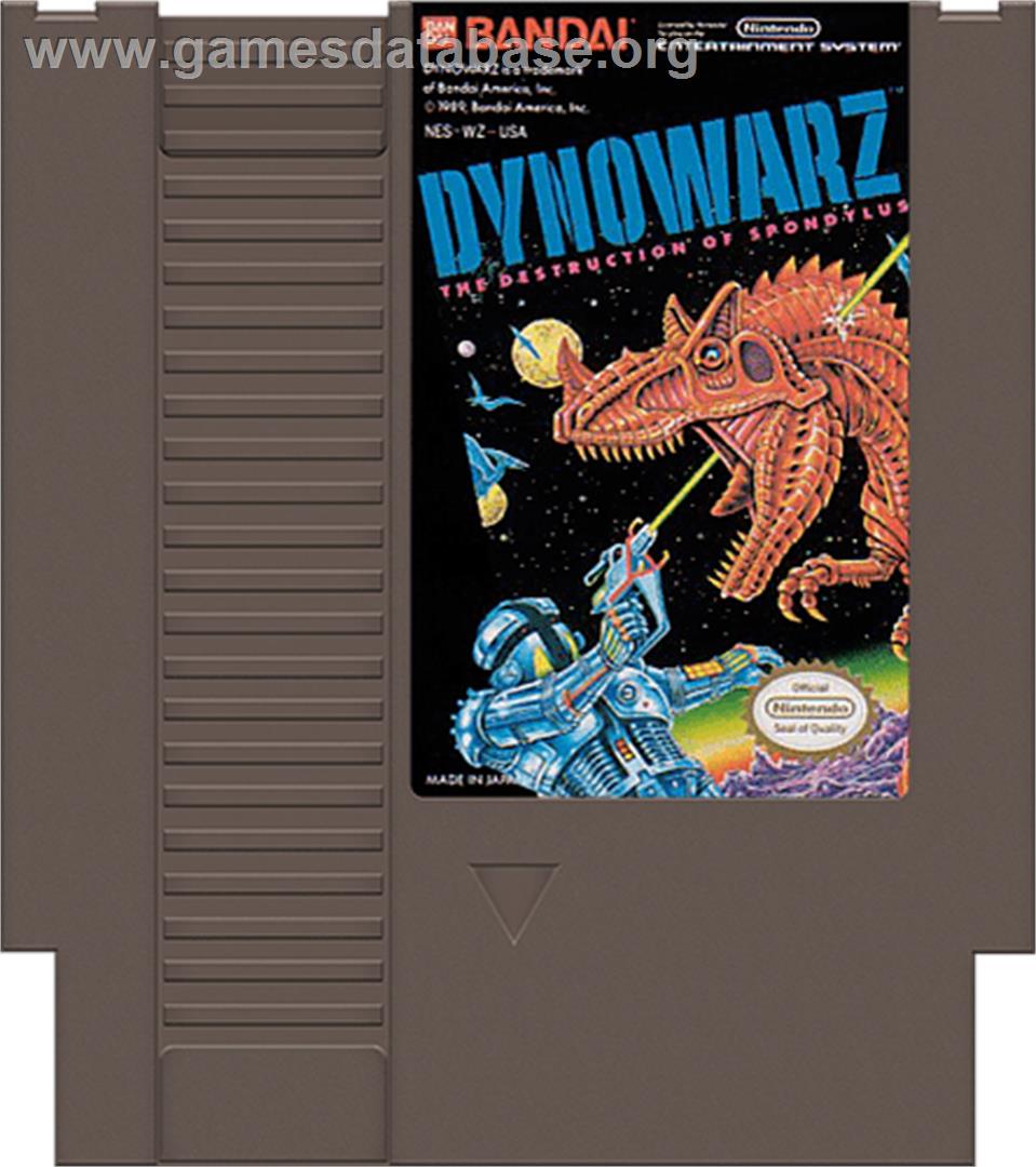 Dynowarz: Destruction of Spondylus - Nintendo NES - Artwork - Cartridge