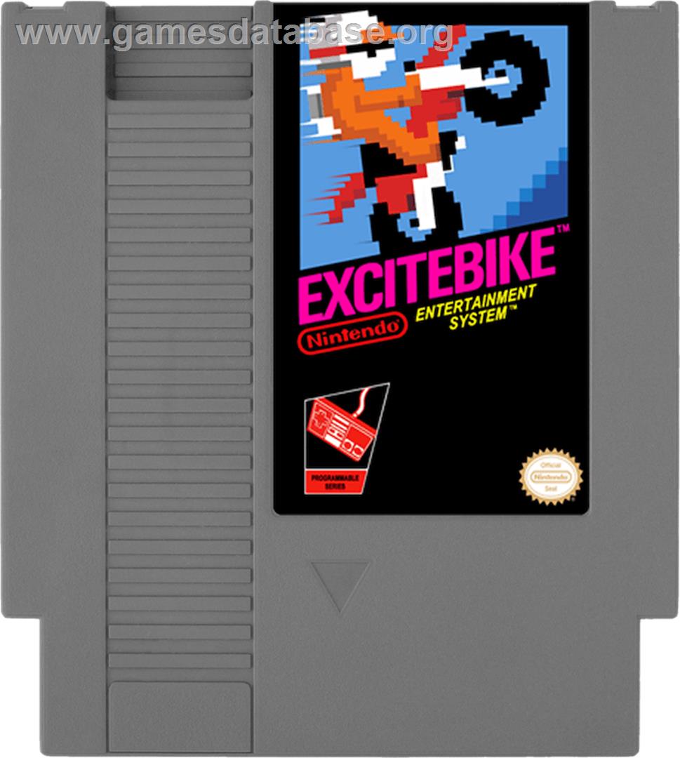 Excite Bike - Nintendo NES - Artwork - Cartridge