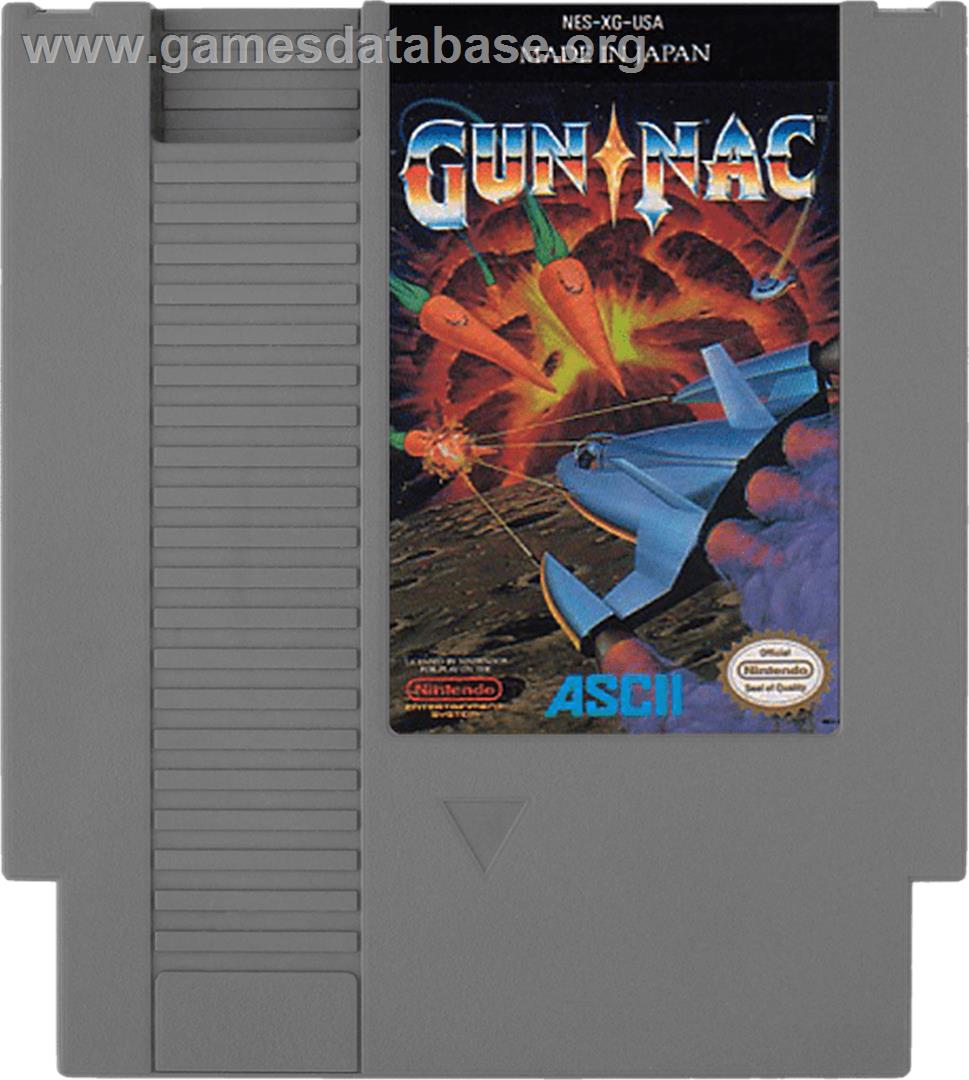 Gun-Nac - Nintendo NES - Artwork - Cartridge