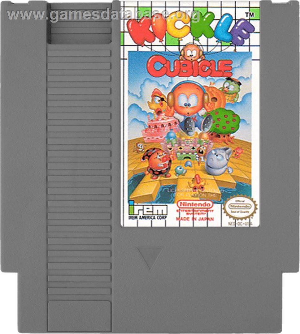 Kickle Cubicle - Nintendo NES - Artwork - Cartridge