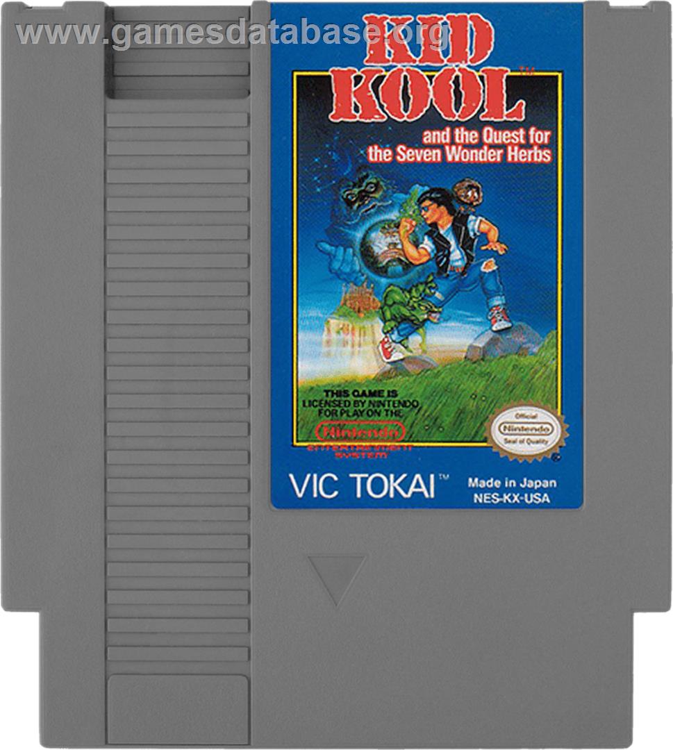 Kid Kool and the Quest for the Seven Wonder Herbs - Nintendo NES - Artwork - Cartridge