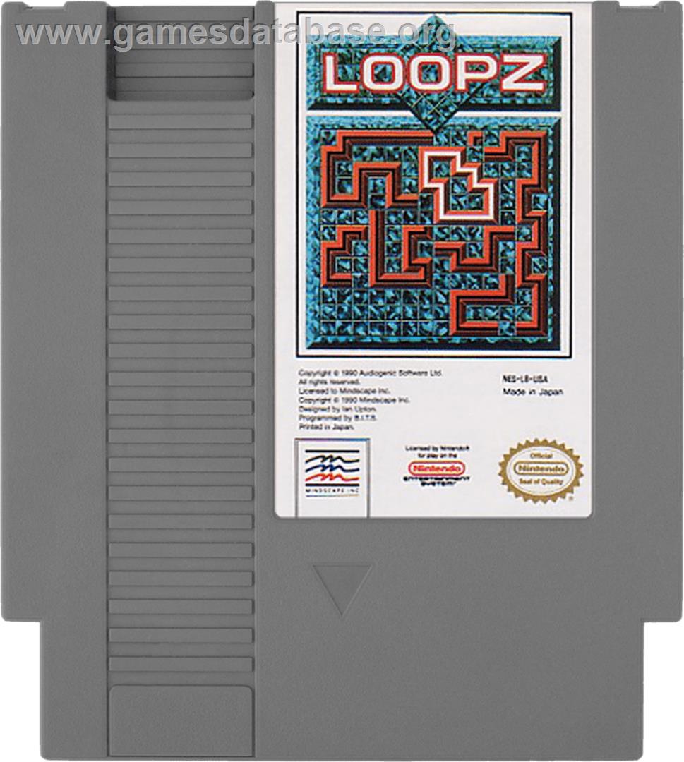 Loopz - Nintendo NES - Artwork - Cartridge